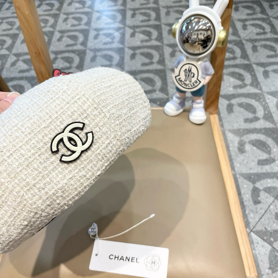 BÉRET EN TWEED DE LAINE BLANC 430010 