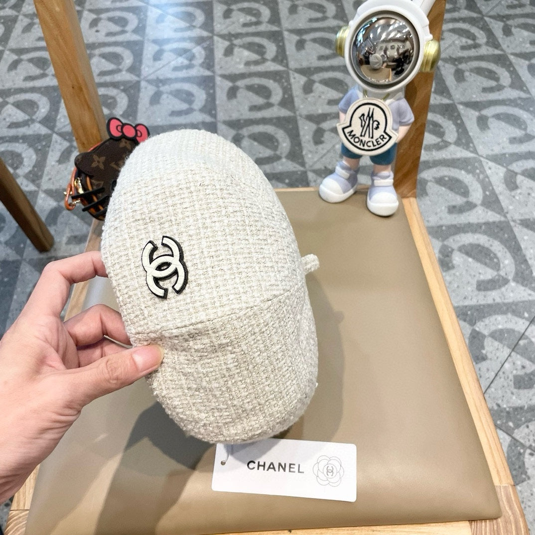 BÉRET EN TWEED DE LAINE BLANC 430010 