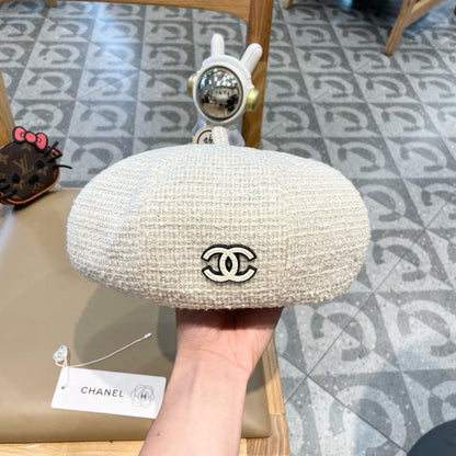 BÉRET EN TWEED DE LAINE BLANC 430010 