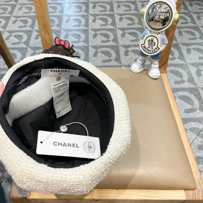 BÉRET EN TWEED DE LAINE BLANC 430010 