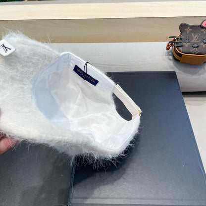 CASQUETTE DE BASEBALL EN FOURRURE DE LAPIN BLANC 434935