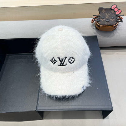 CASQUETTE DE BASEBALL EN FOURRURE DE LAPIN BLANC 434935