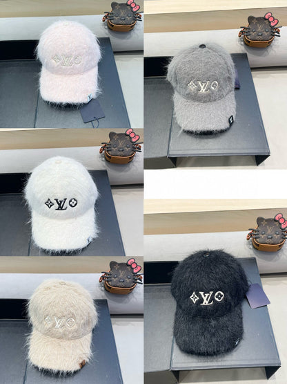 BASEBALL CAP IN GRAY RABBIT FUR 434937