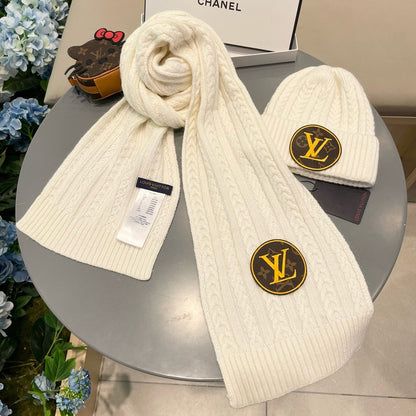 ENSEMBLE ÉCHARPE ET BONNET EN LAINE BEIGE 434611 