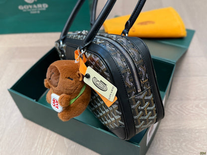 サンマルタン バッグ 34 ブラック ゴヤルディン キャンバス＆カーフスキン