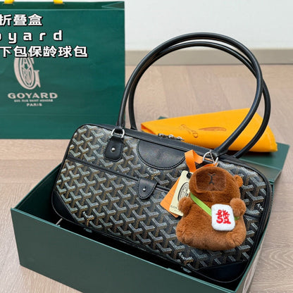 サンマルタン バッグ 34 ブラック ゴヤルディン キャンバス＆カーフスキン