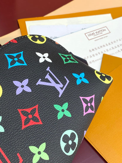 TROUSSE À COSMÉTIQUES PM 19 EN TOILE MONOGRAMME COLORÉE