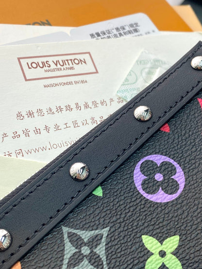 LV x TM ポシェット・アクセソワール 22cm ブラック マルチカラー モノグラムキャンバス