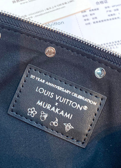 LV x TM ポシェット・アクセソワール 22cm ブラック マルチカラー モノグラムキャンバス