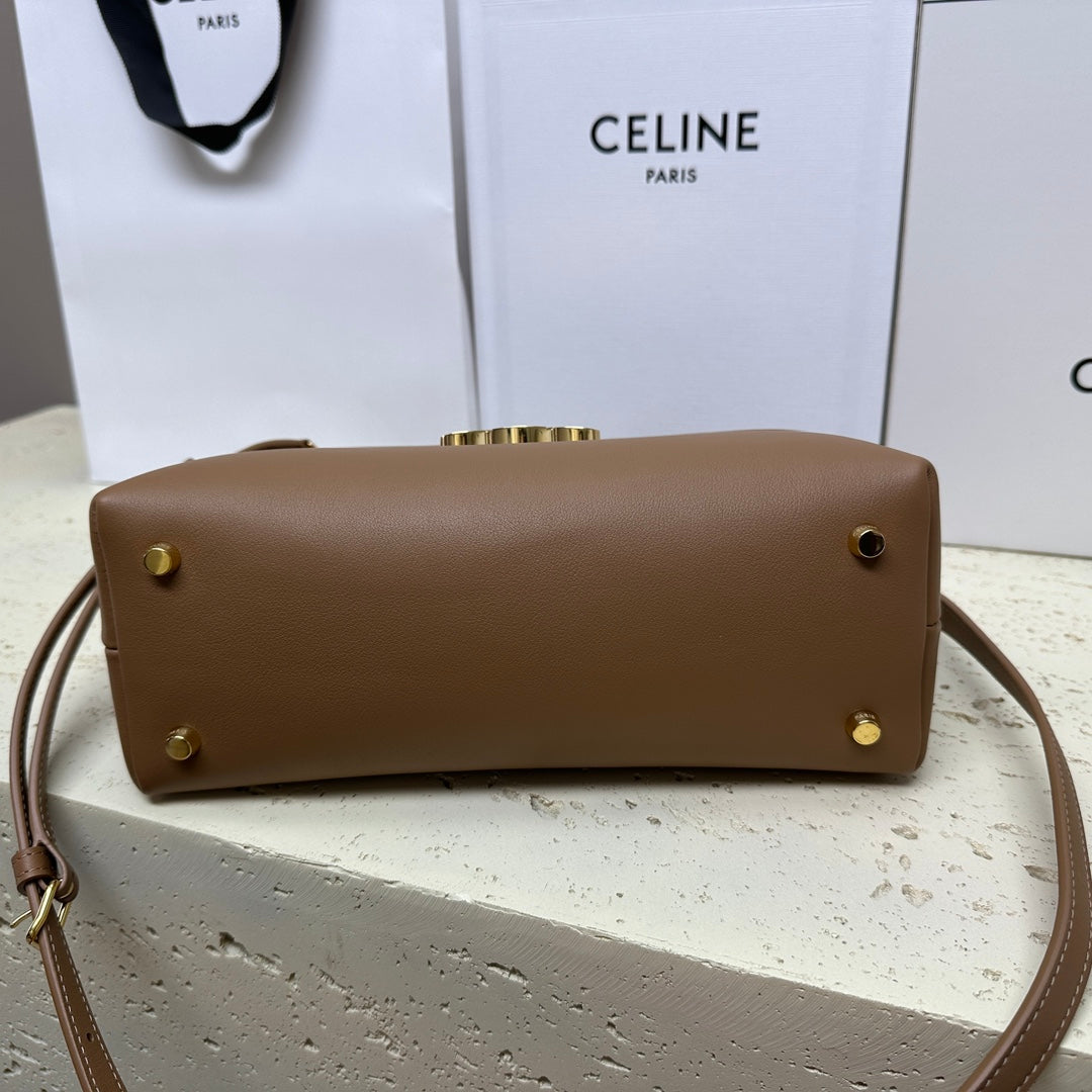 SAC NINO TEEN MOYEN 25 EN CUIR DE VEAU SOLIDE MARRON CHOCOLAT