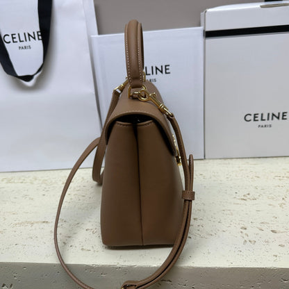 SAC NINO TEEN MOYEN 25 EN CUIR DE VEAU SOLIDE MARRON CHOCOLAT