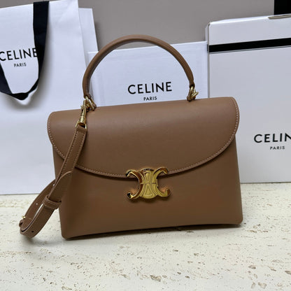 SAC NINO TEEN MOYEN 25 EN CUIR DE VEAU SOLIDE MARRON CHOCOLAT