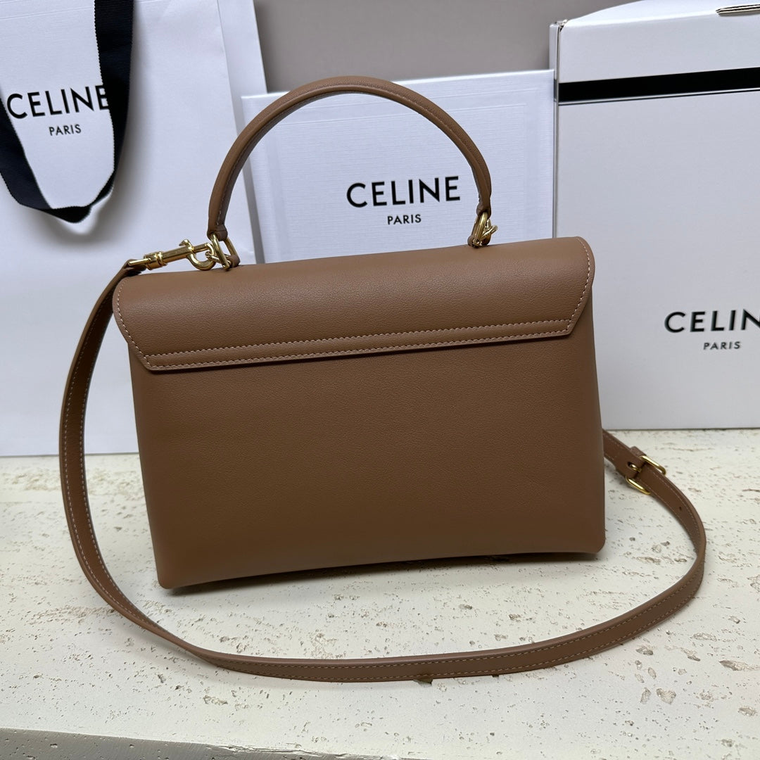 SAC NINO TEEN MOYEN 25 EN CUIR DE VEAU SOLIDE MARRON CHOCOLAT