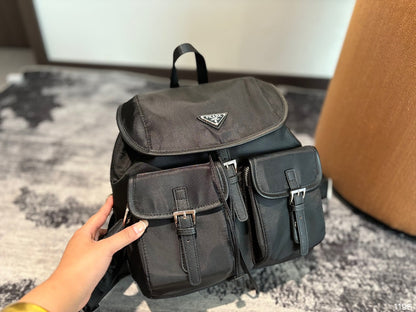 SAC À DOS PRA 32 EN RE-NYLON NOIR