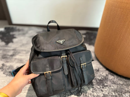 SAC À DOS PRA 32 EN RE-NYLON NOIR