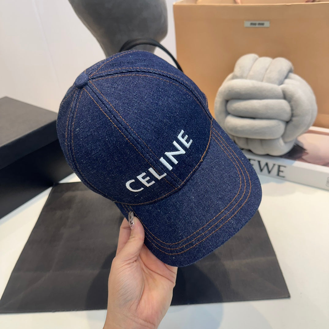 Casquette Celin en denim bleu 210428
