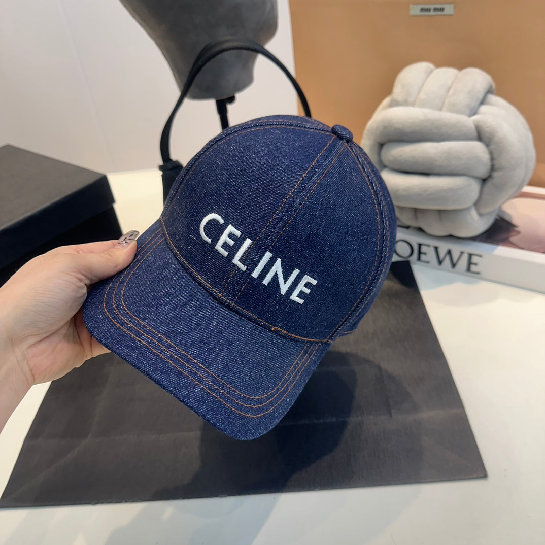 Casquette Celin en denim bleu 210428