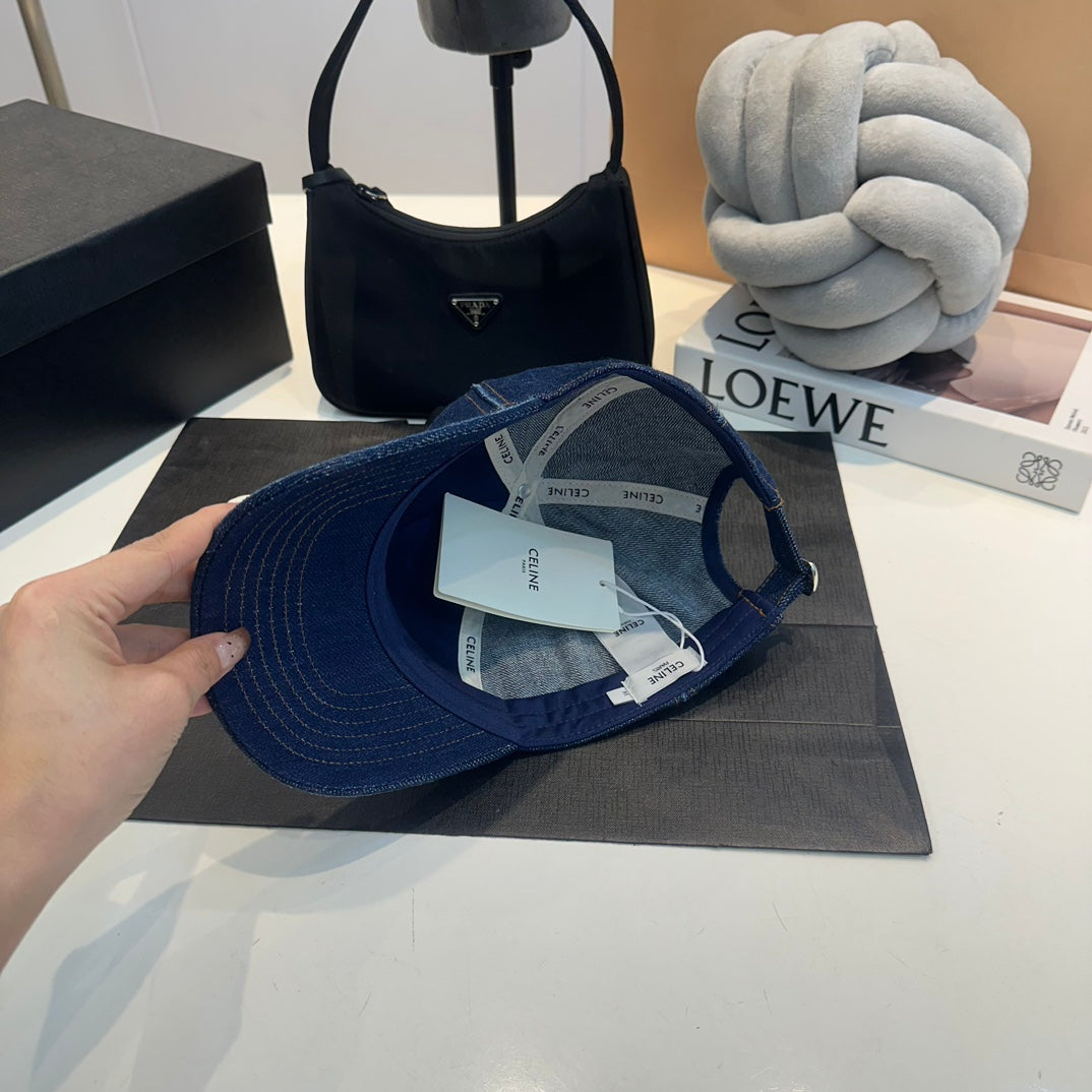 Casquette Celin en denim bleu 210417
