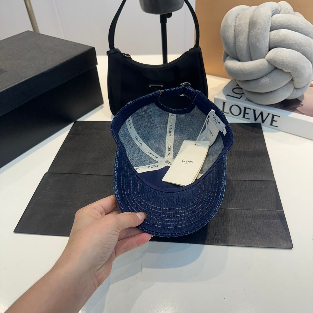 Casquette Celin en denim bleu 210417