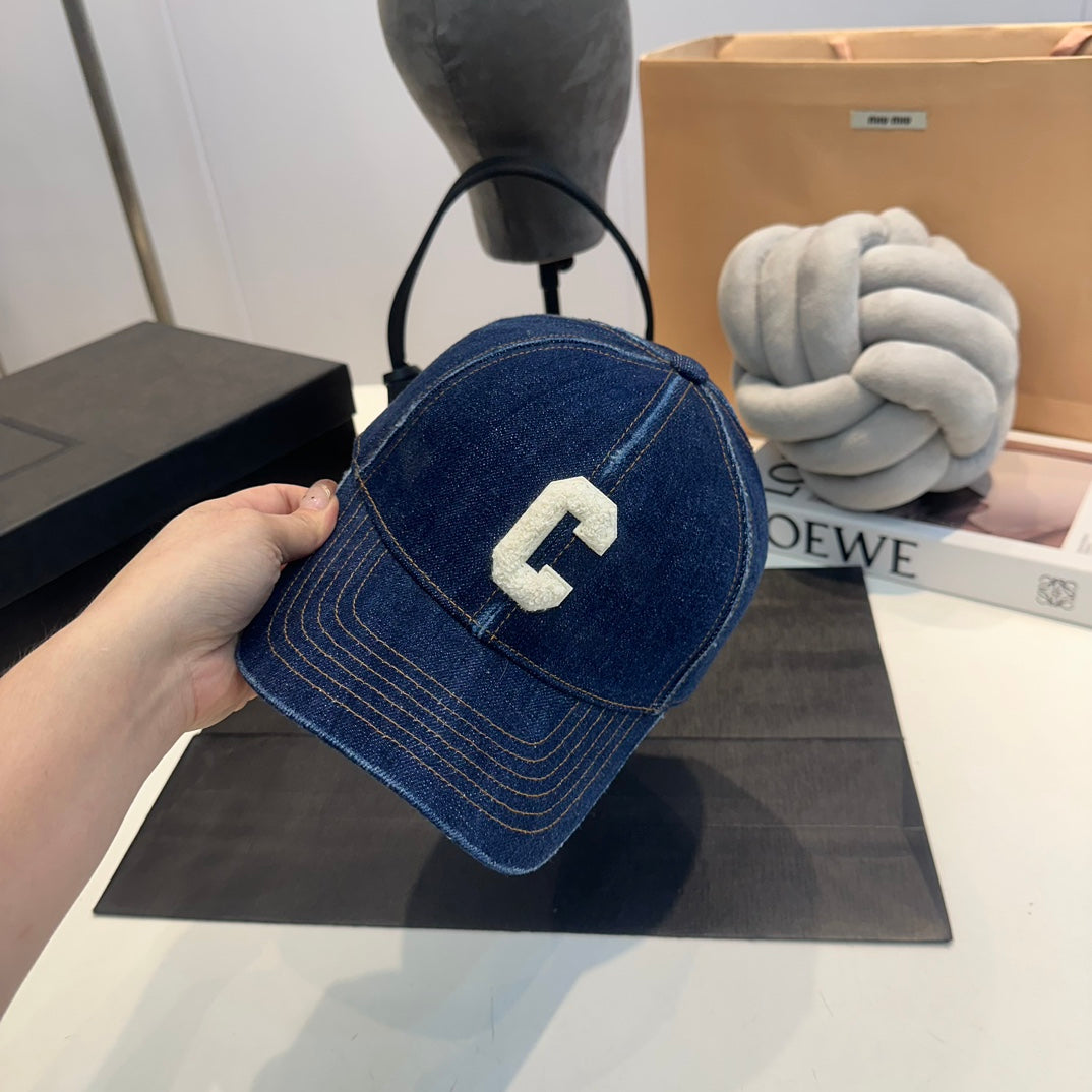 Casquette Celin en denim bleu 210417