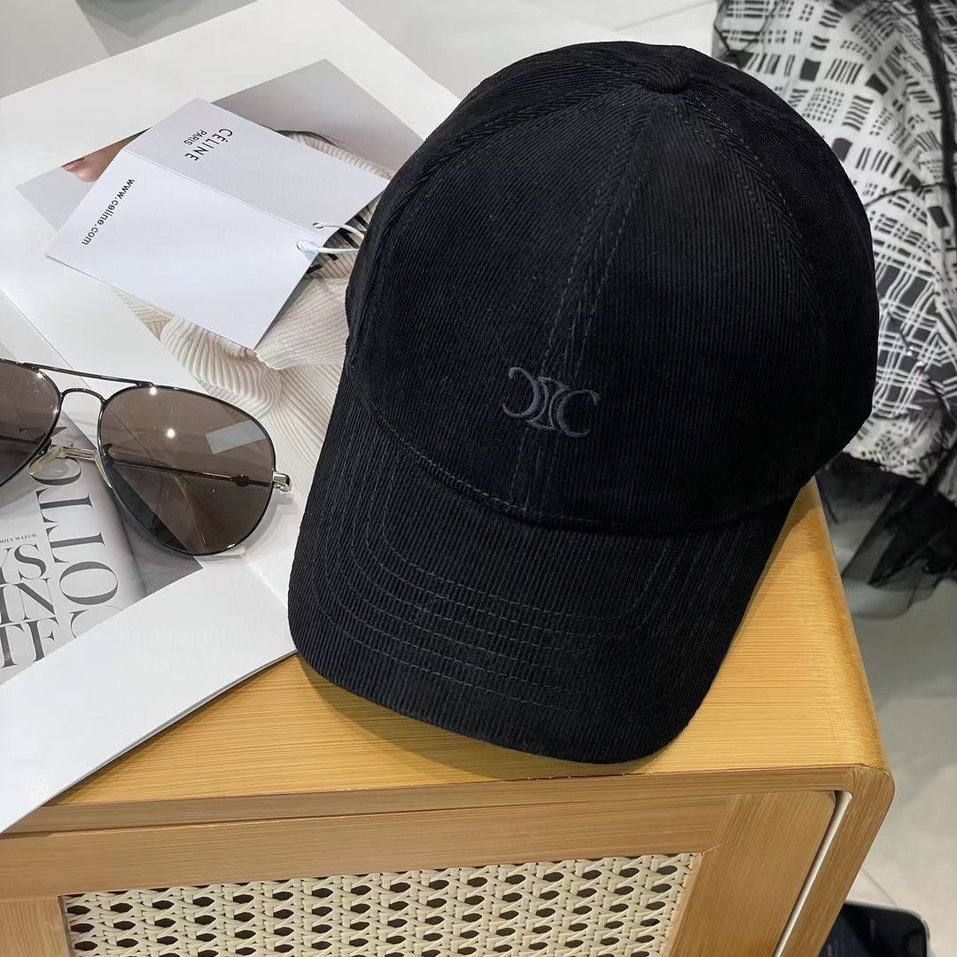 Casquette Celin en coton noir 210407