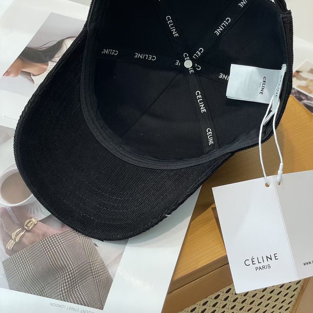 Casquette Celin en coton noir 210407