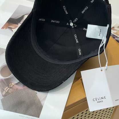 Casquette Celin en coton noir 210407