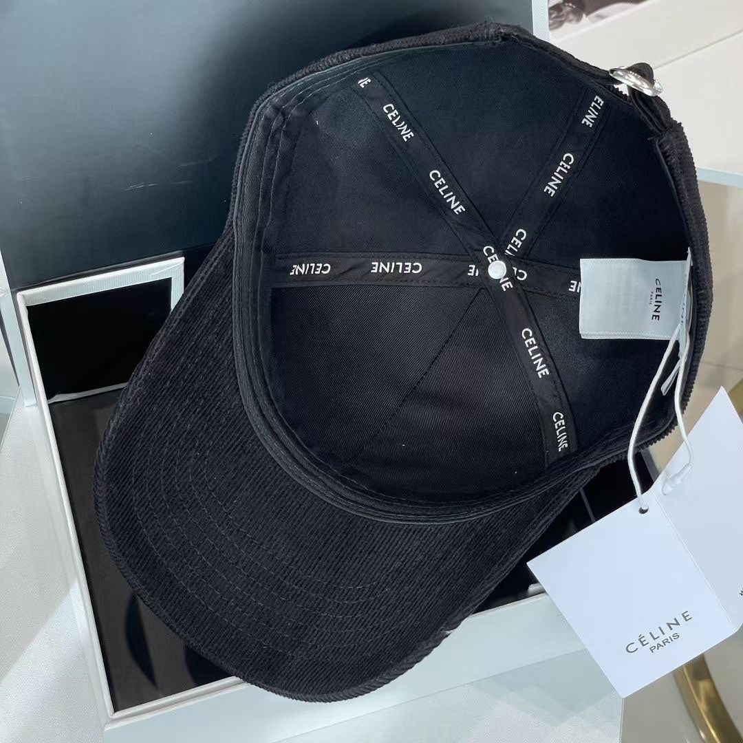 Casquette Celin en coton noir 210407