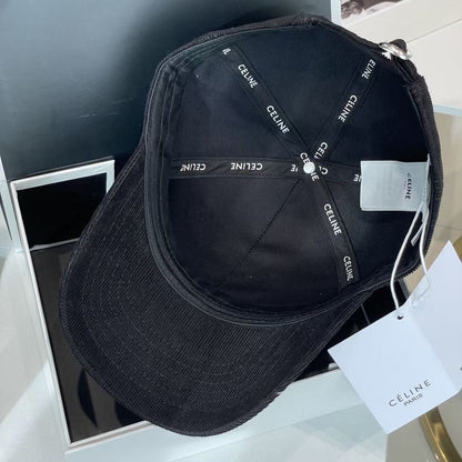 Casquette Celin en coton noir 210407