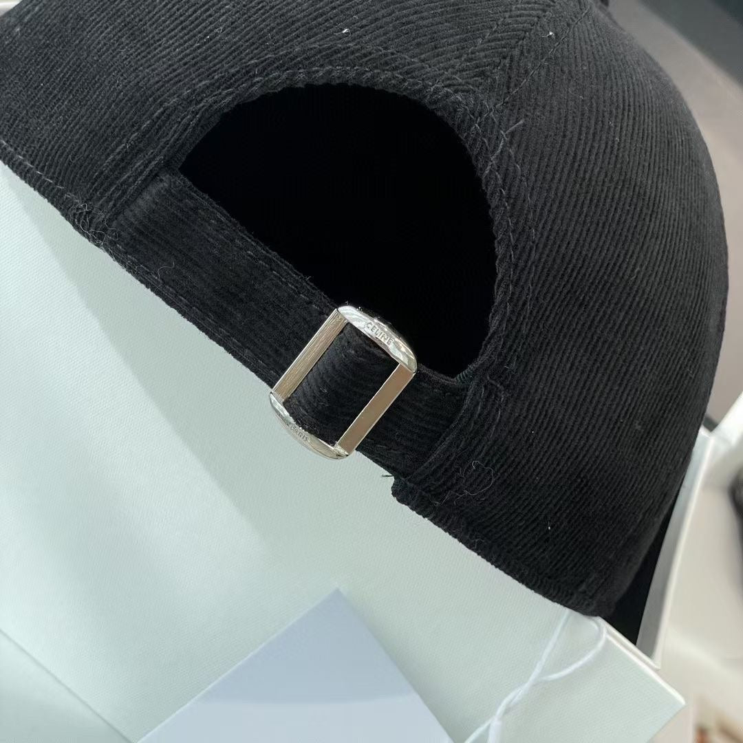 Casquette Celin en coton noir 210407