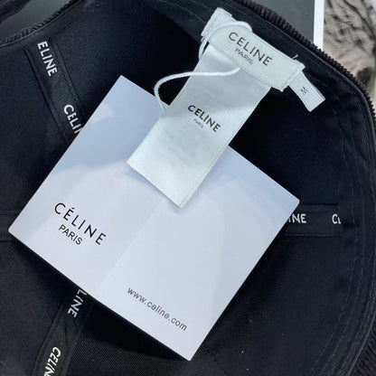 Casquette Celin en coton noir 210407