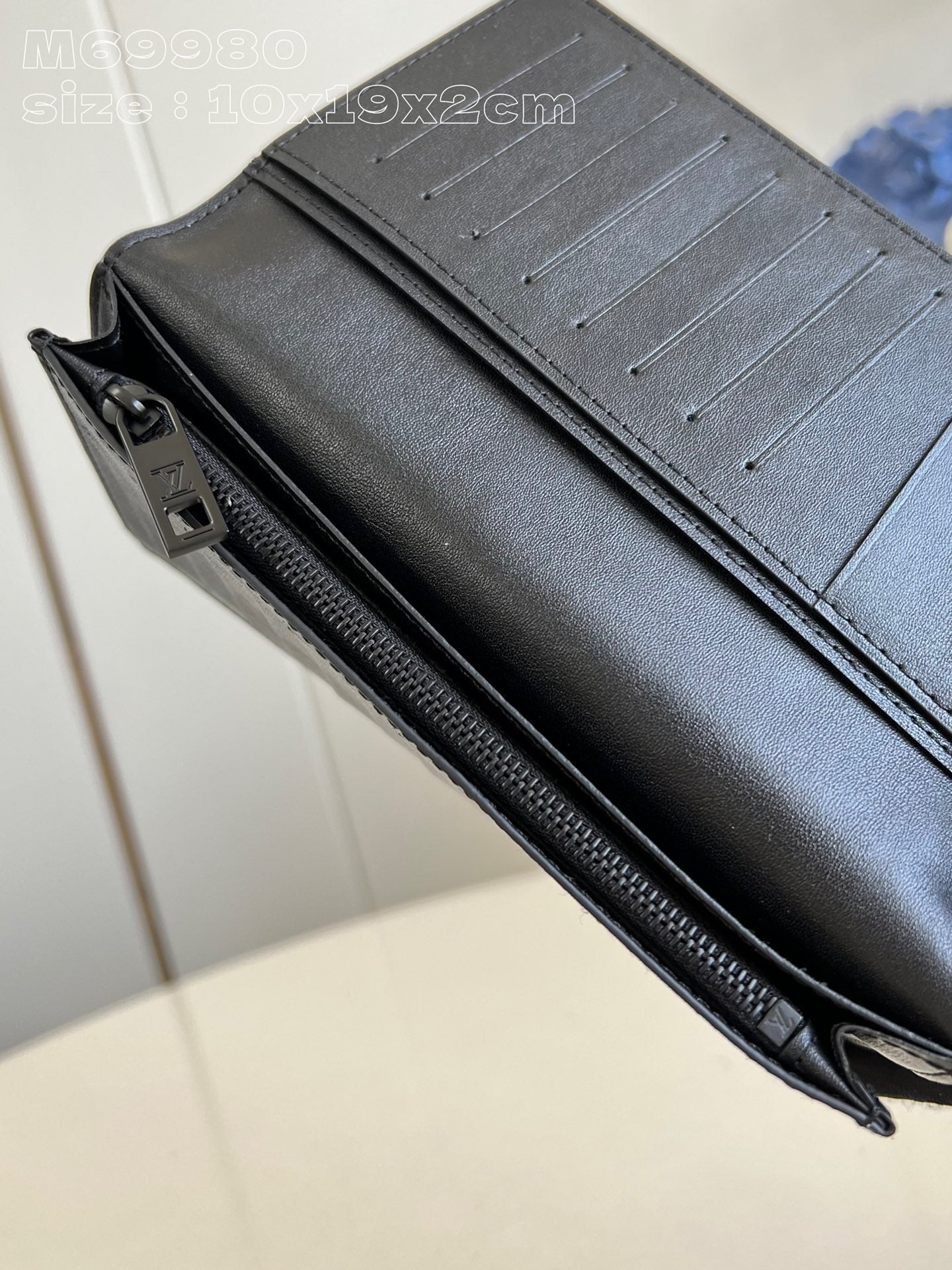 BRAZZA ウォレット エアログラム 19cm ブラック カーフスキン
