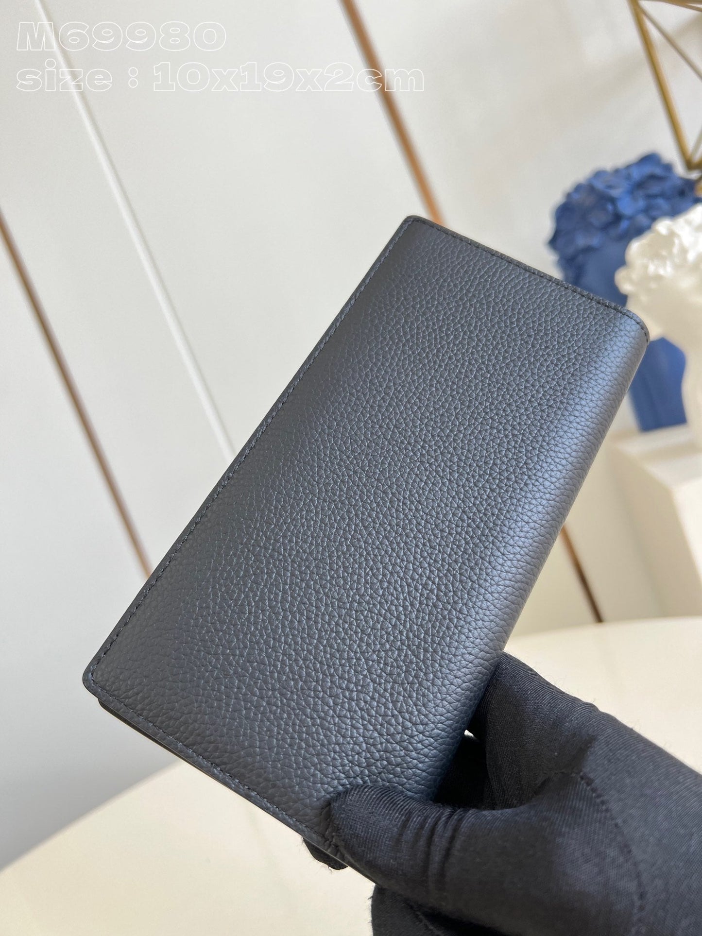 BRAZZA ウォレット エアログラム 19cm ブラック カーフスキン