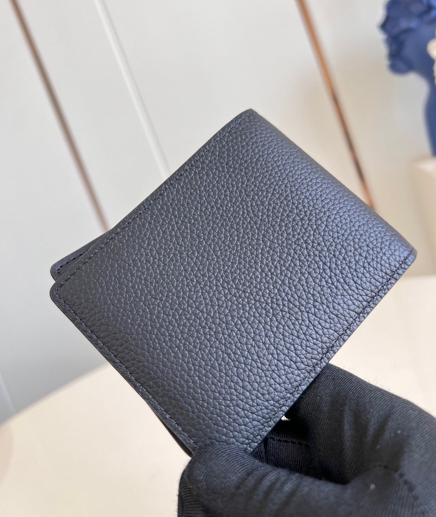 マルチウォレット 10cm ブラックカーフスキン