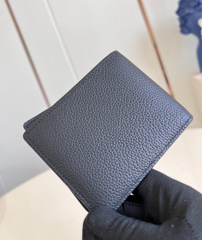 マルチウォレット 10cm ブラックカーフスキン
