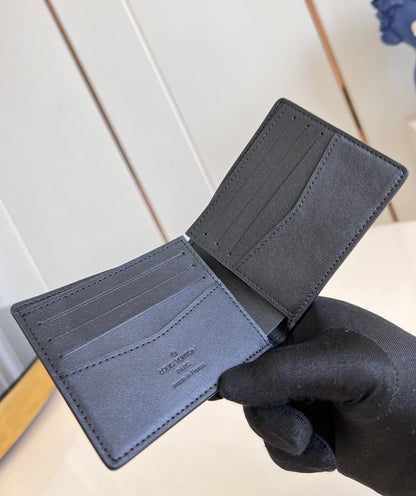 マルチウォレット 10cm ブラックカーフスキン