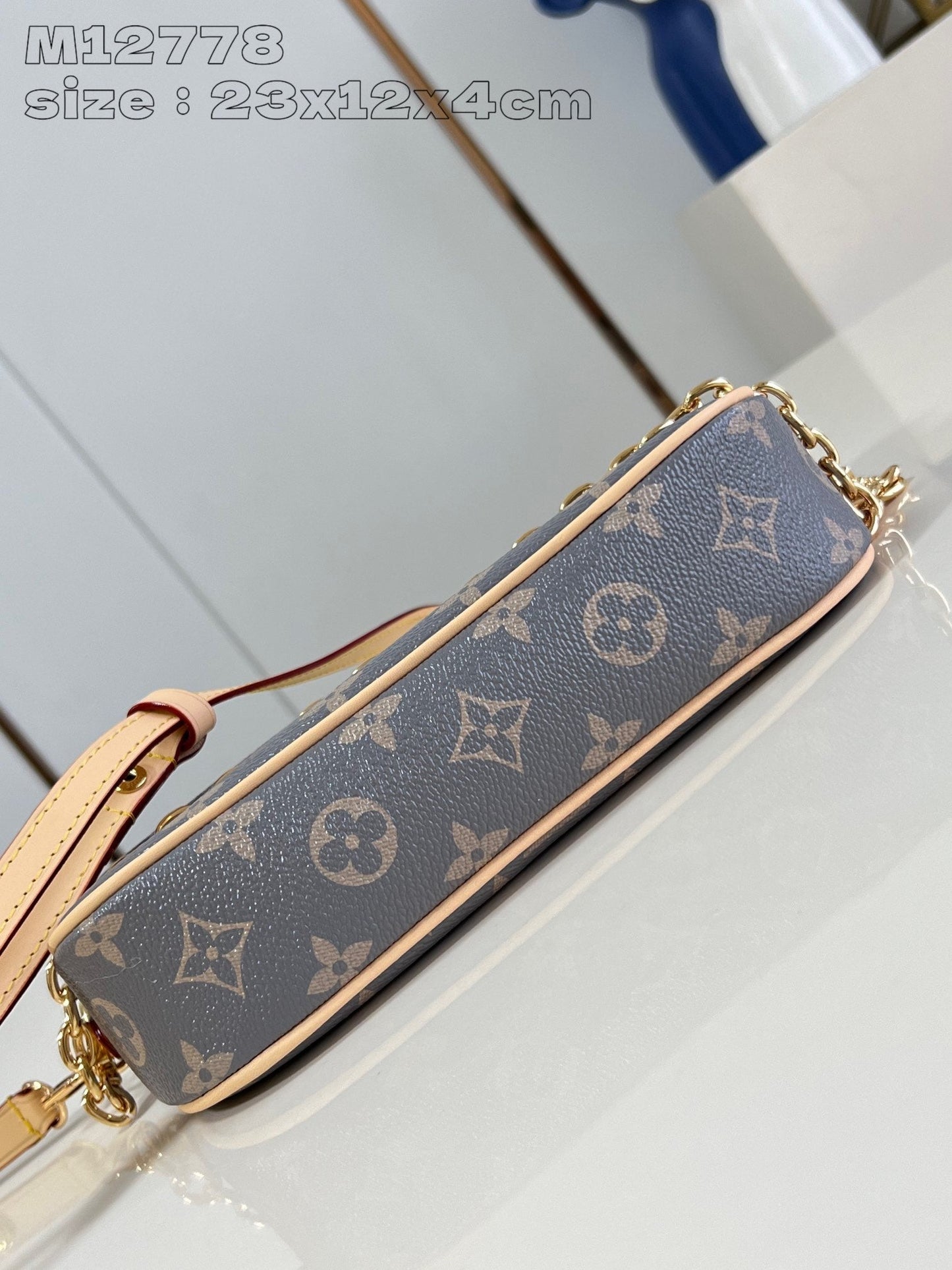 LV Woc Ivy 23,5 en toile grise monogrammée