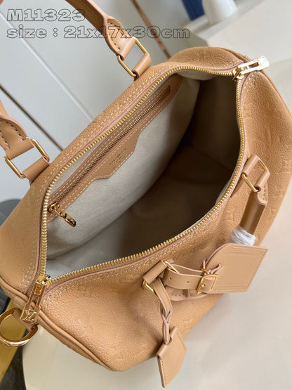 Speedy Soft 30 Cuir de vachette monogrammé beige Arizona