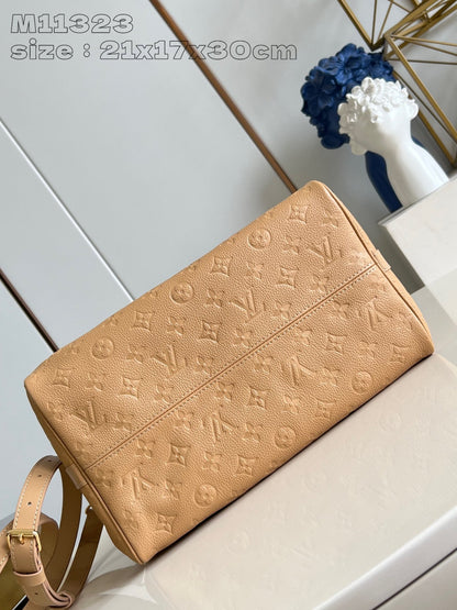 Speedy Soft 30 Cuir de vachette monogrammé beige Arizona