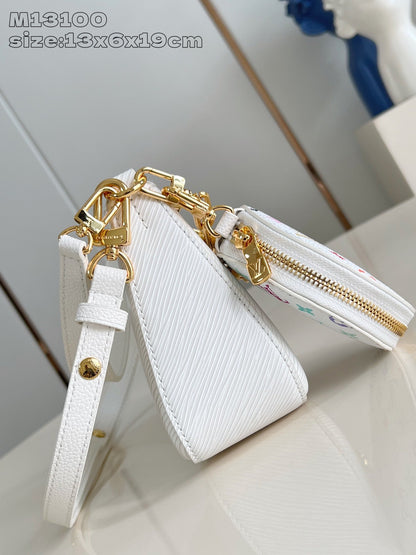 LV マレリーニ LV×TM ホワイト エピ 牛革 203650