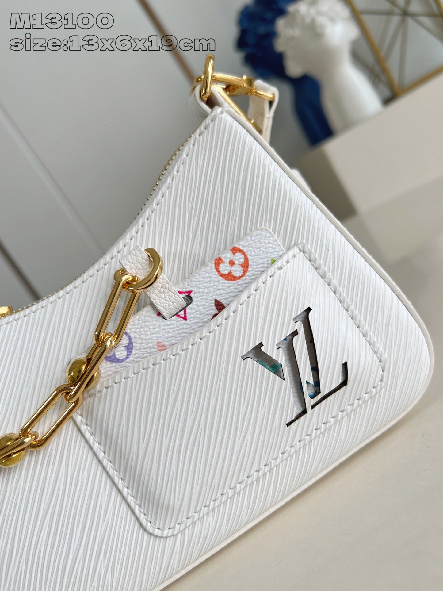 LV マレリーニ LV×TM ホワイト エピ 牛革 203650