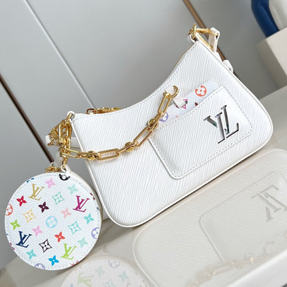 LV マレリーニ LV×TM ホワイト エピ 牛革 203650