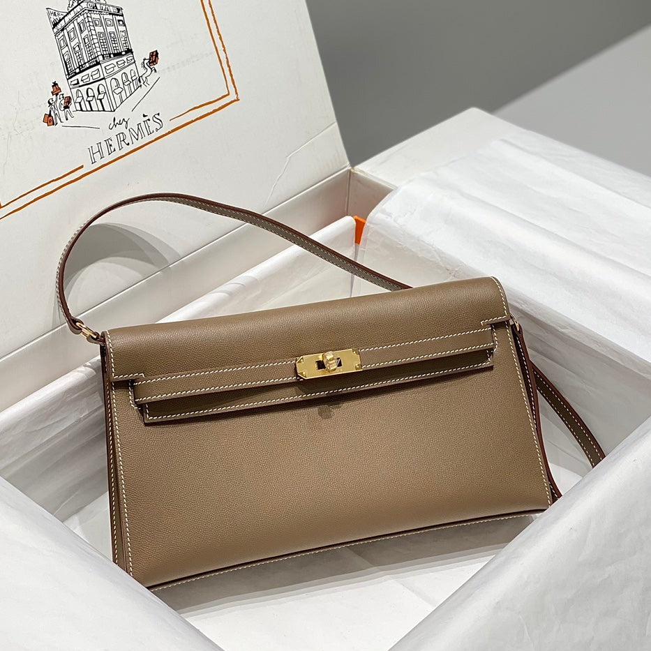 HM ケリー エラン 27cm ブラウン レザー グレー