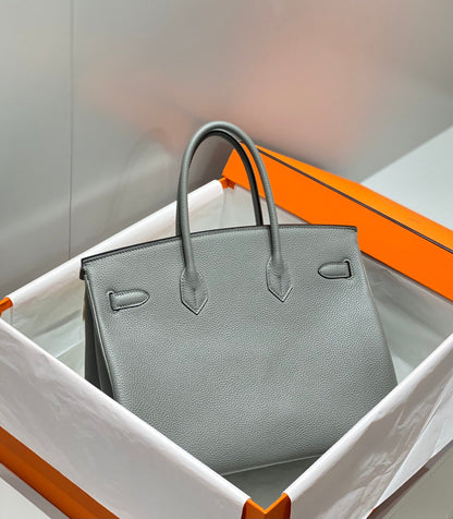 HM BIRKIN 35CM CUIR TOGO GRIS MOYEN QUINCAILLERIE DORÉ