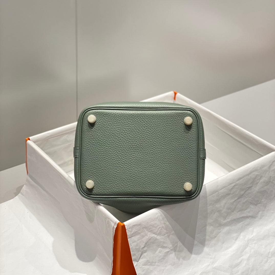 picotin lock grass green togo leather gold hardware