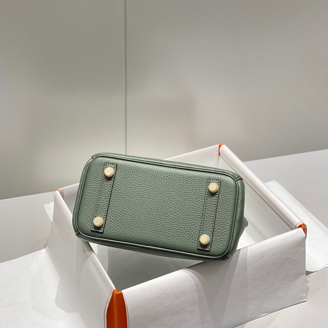 HM Birkin 20 cm Vert Amande Togo Cuir Doré