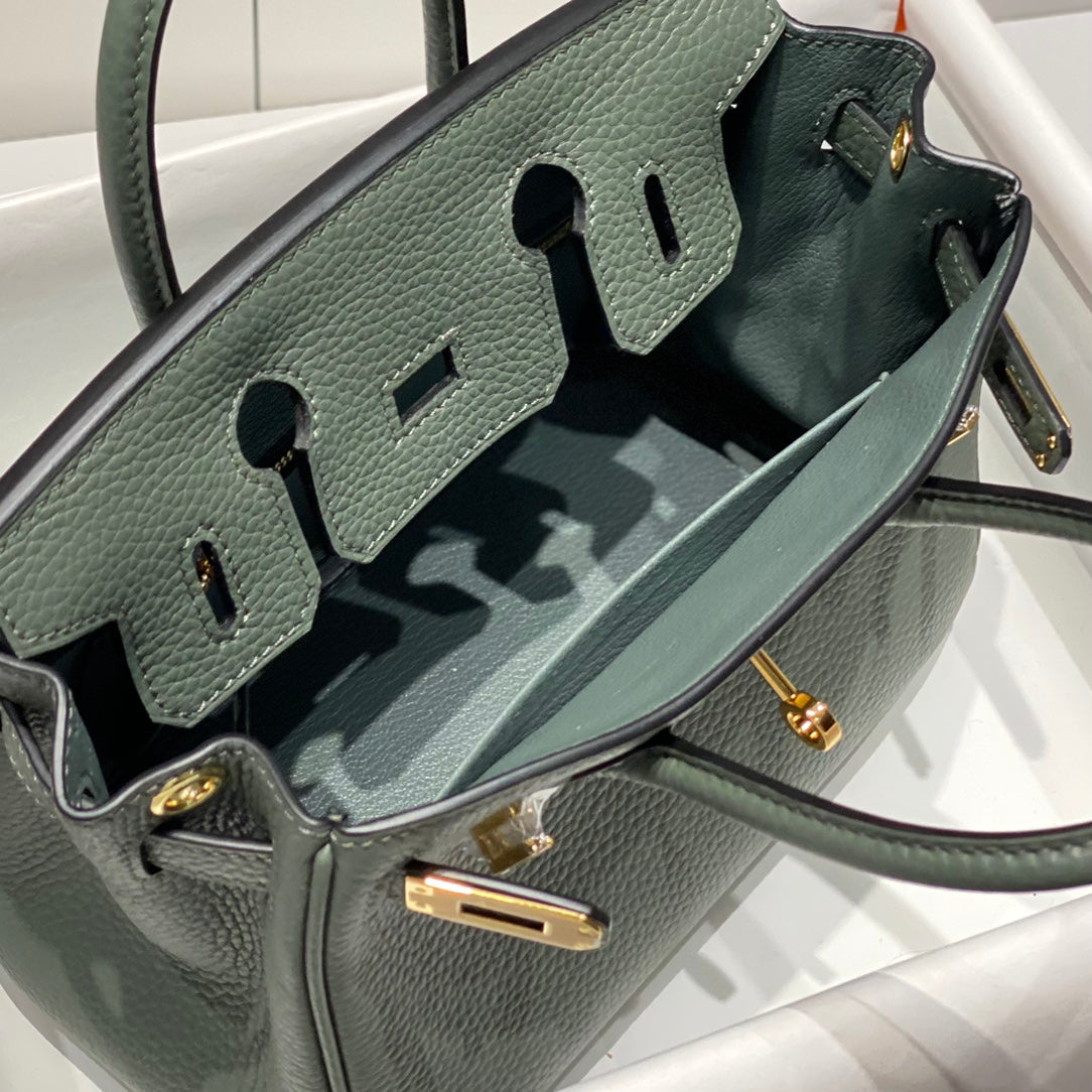 HM Birkin 20 cm Vert Amande Togo Cuir Doré