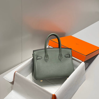 HM Birkin 20 cm Vert Amande Togo Cuir Doré