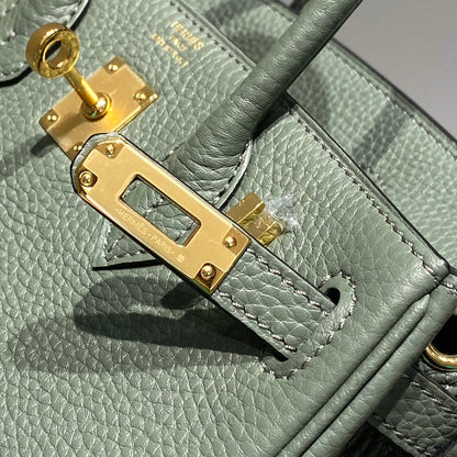 HM Birkin 20 cm Vert Amande Togo Cuir Doré