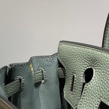 HM Birkin 20 cm Vert Amande Togo Cuir Doré